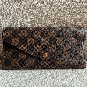 Louis Vuitton Sarah wallet Damier ebene with pouch! second hand